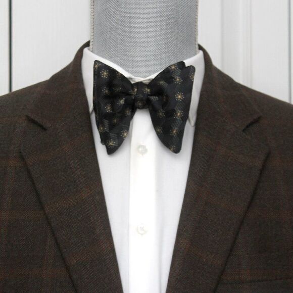 NWT Mens Self tied Bow Tie Maroon Silk Bowtie Big Butterfly bowtie S547 Gift box - Picture 10 of 15